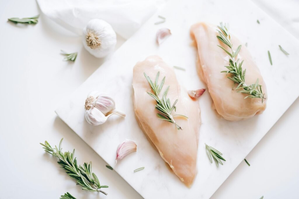 High protein non-vegetarian foods: eggs, chicken, fish