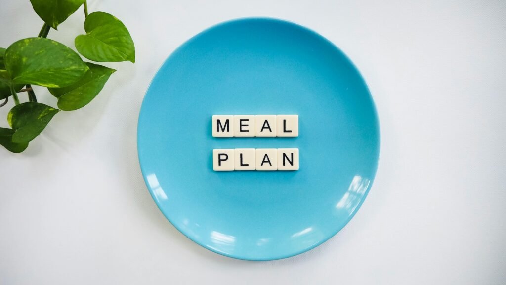 Indian balanced daily meal plan plate